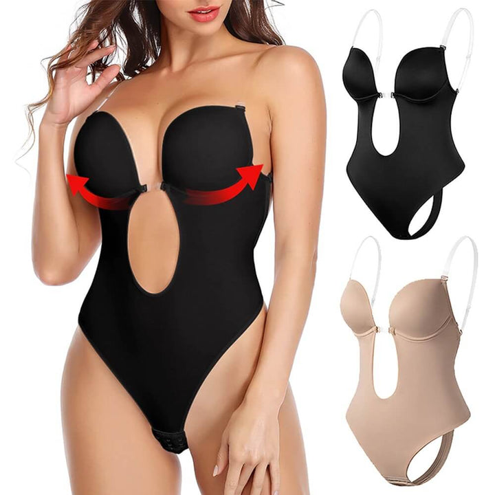 Women's invisible backless bodysuit shaper, creating a smooth, seamless look under any outfit.