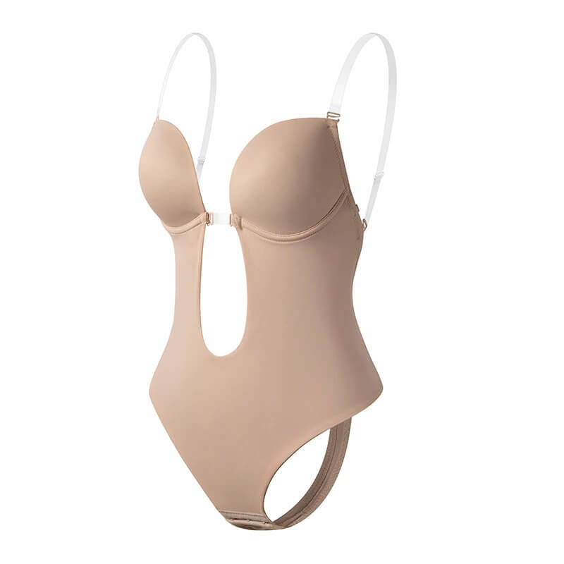 Backless, seamless, and invisible women's bodysuit shaper for a smooth, comfortable foundation.