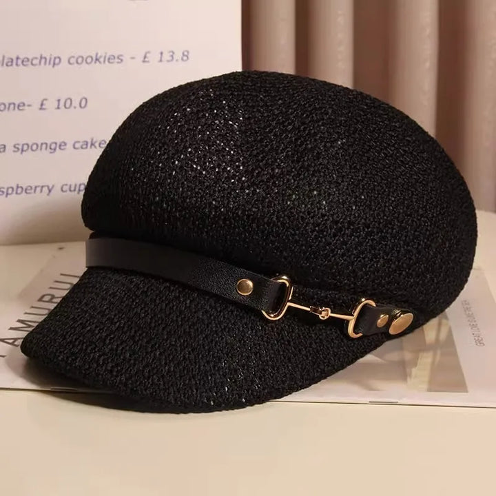 Women's sun hat, knitted breathable design, a must-have lightweight woven accessory for summer