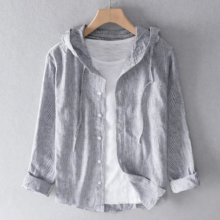 Comfortable women's short sleeve lightweight blouse, hip-length with a relaxed fit, ideal for warm weather comfort.