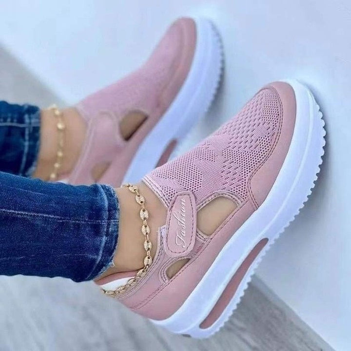 Stylish ladies' slip-on casual sneakers, lightweight and breathable for everyday comfort & active walks.
