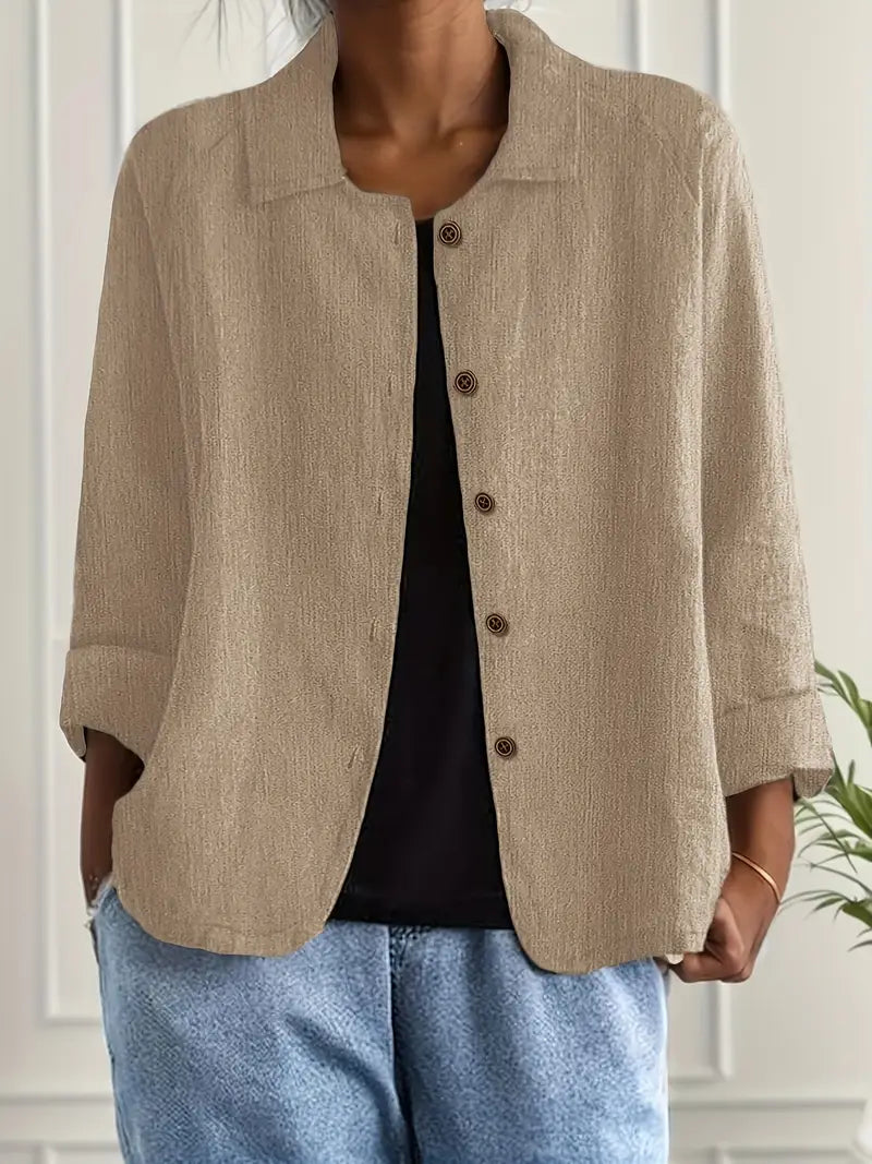 Women's lightweight shirt cardigan, a comfortable and versatile layer for any casual outfit.