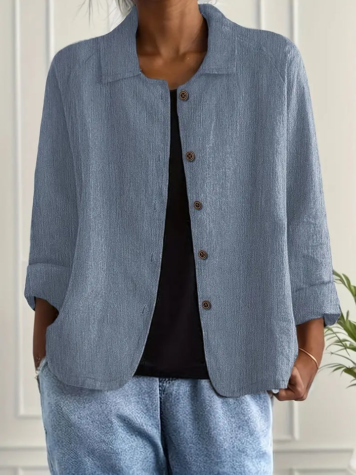 Casual women's shirt cardigan, a perfect lightweight top for everyday wear and summer style.