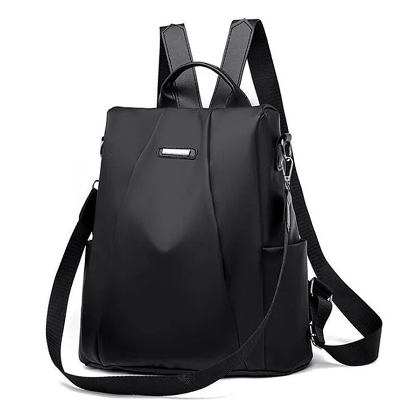 Women's lightweight water-resistant nylon backpack, perfect for everyday use, travel, or commute.