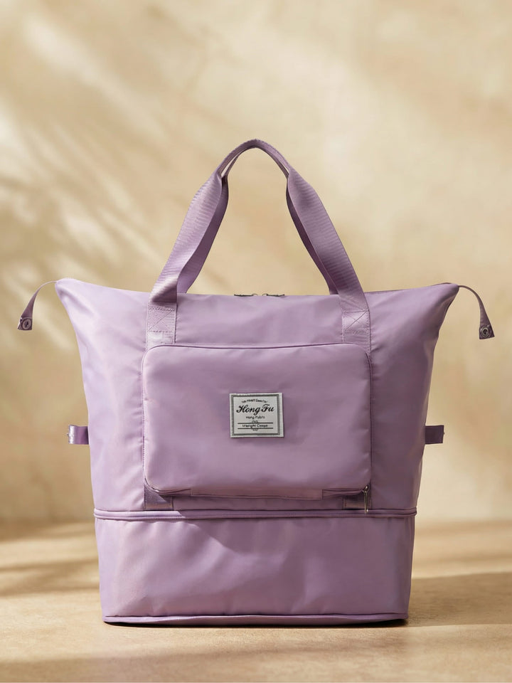 Women's lightweight waterproof expandable weekender travel bag. Perfect carry-on duffel for trips & gym.