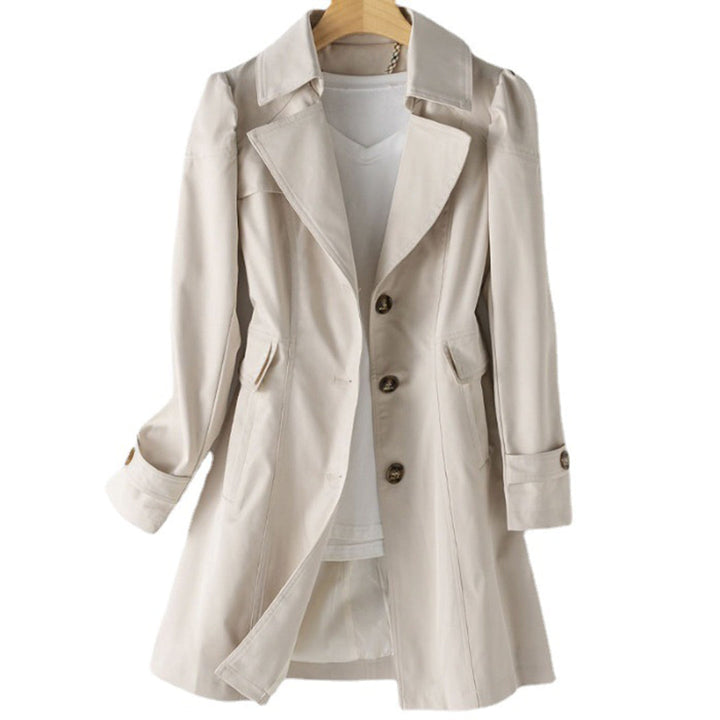 Casual women's windbreaker rain jacket in a versatile color, ideal lightweight outerwear for everyday wear.
