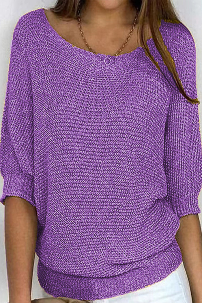 Women's fashion batwing sleeve sweater, loose and comfortable, perfect for autumn and winter.