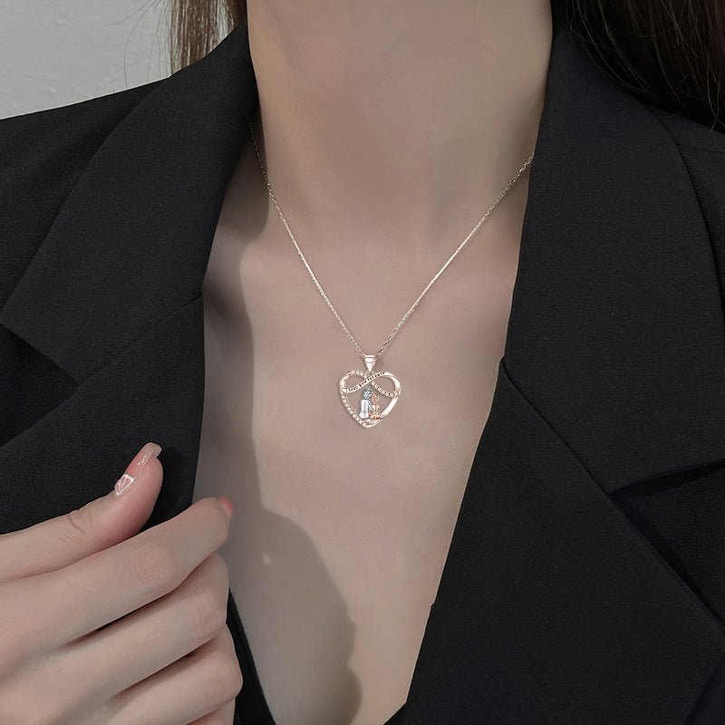 Gift-ready 'Love You Forever' heart necklace for women, comes with a beautiful presentation card, jewelry gift