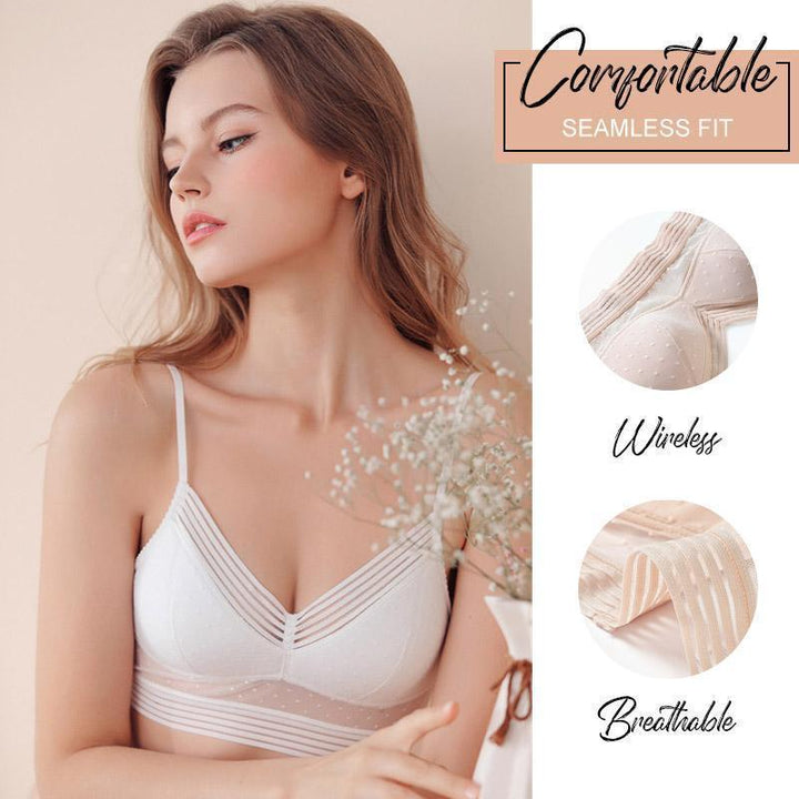 Comfortable wireless bra with low back design, a lifting intimate for women's versatile outfits