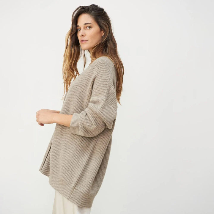 Women's comfort wear oversized cardigan, versatile for casual or dressed-up looks.