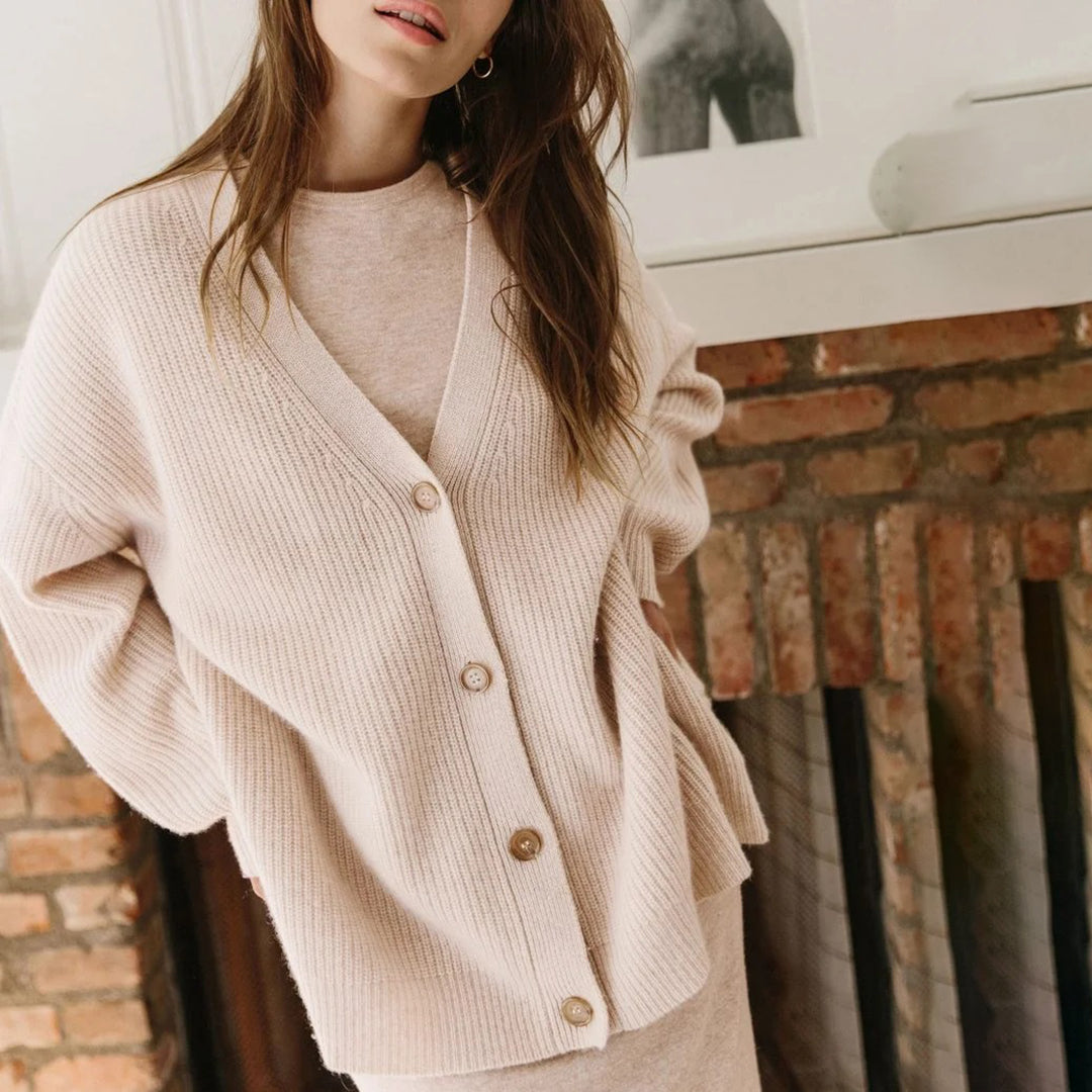 Chic women's open front cardigan, versatile long sleeve layering piece for elegance.