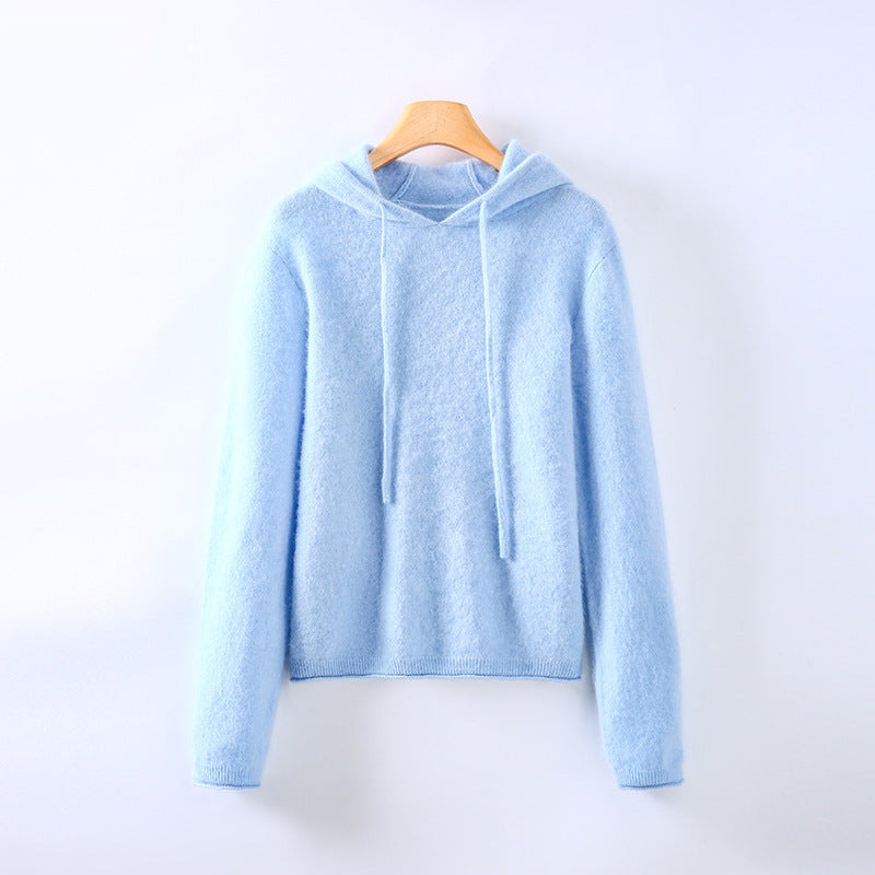 Women's luxurious soft comfort hoodie in a rich tone, perfect for everyday chic and cozy fall fashion.