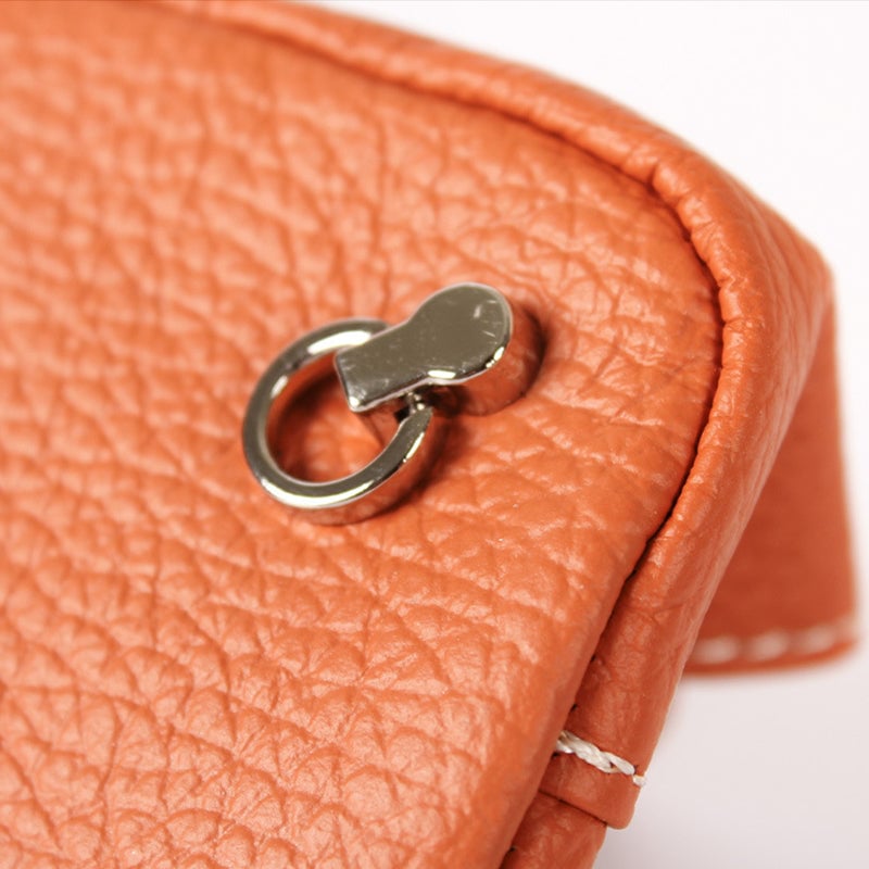 Dark green mini leather coin purse, a fashionable and functional small bag