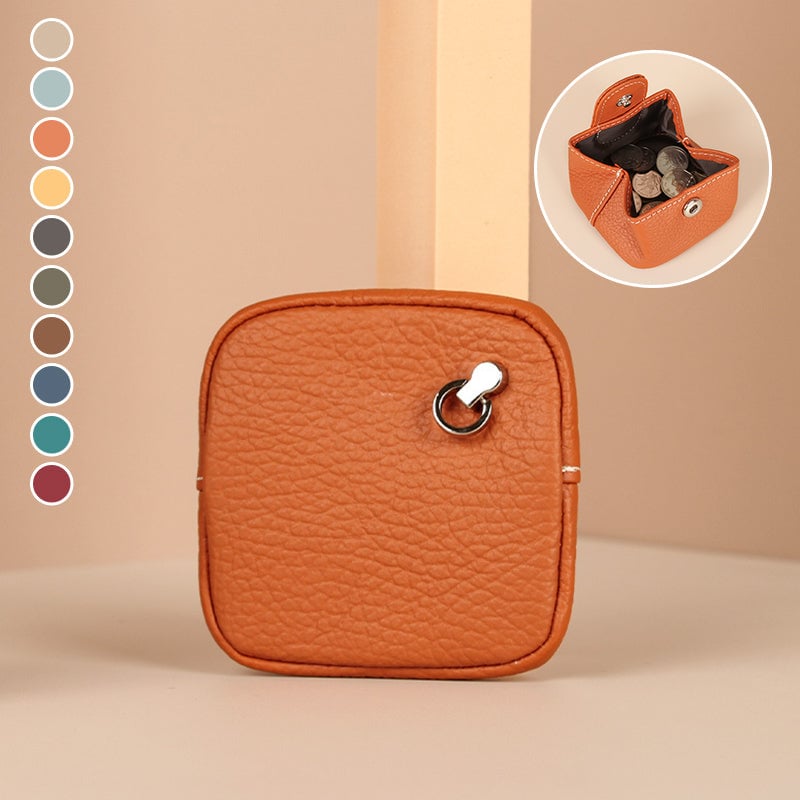Soft pink mini leather wallet for women, a stylish and practical fashion accessory