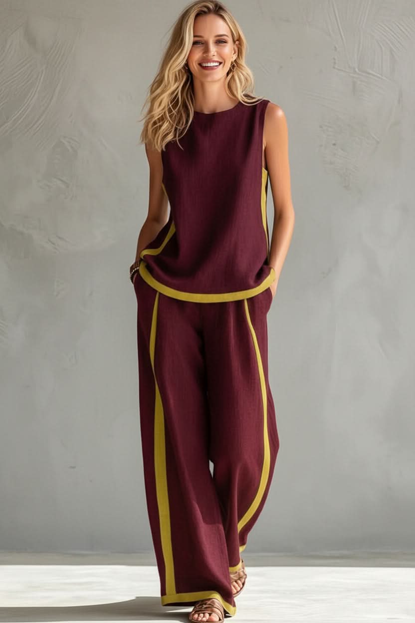 Versatile women's two-piece set, perfect for a chic minimalist commute outfit or stylish casual wear. Everyday fashion.