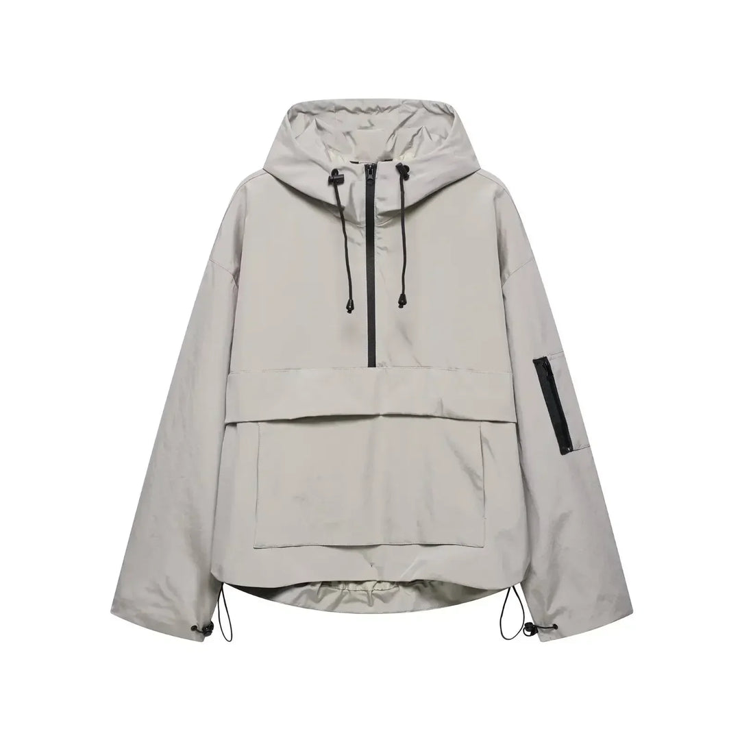 Insulated women's hooded ski jacket, sleek design, ideal for winter outerwear and snow adventures.