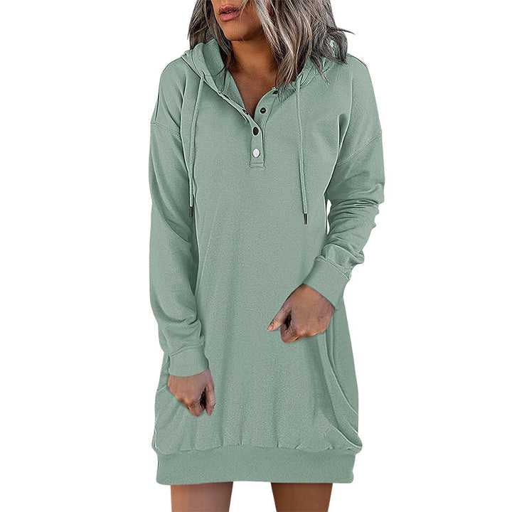 Chic women's loose fit long hoodie, a versatile pullover for ultimate comfort and everyday style.