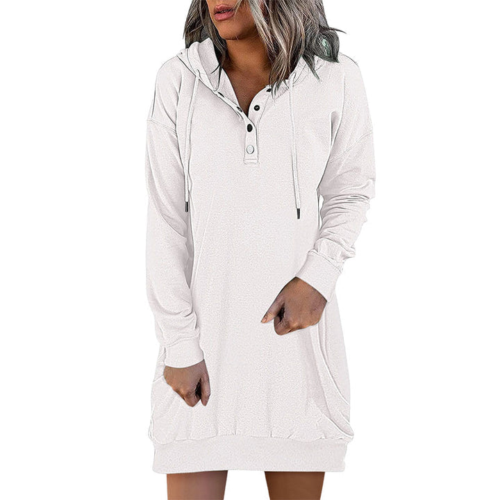 Relaxed fit long women's hoodie, offering effortless comfort and chic style for versatile casual wear.