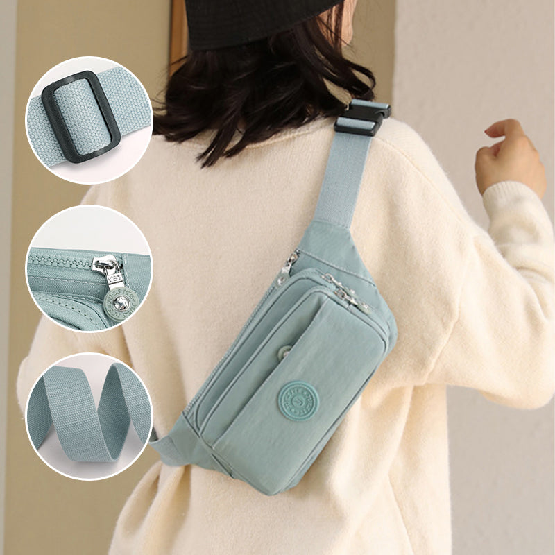 Casual women's nylon crossbody bag with ample storage, perfect for everyday errands