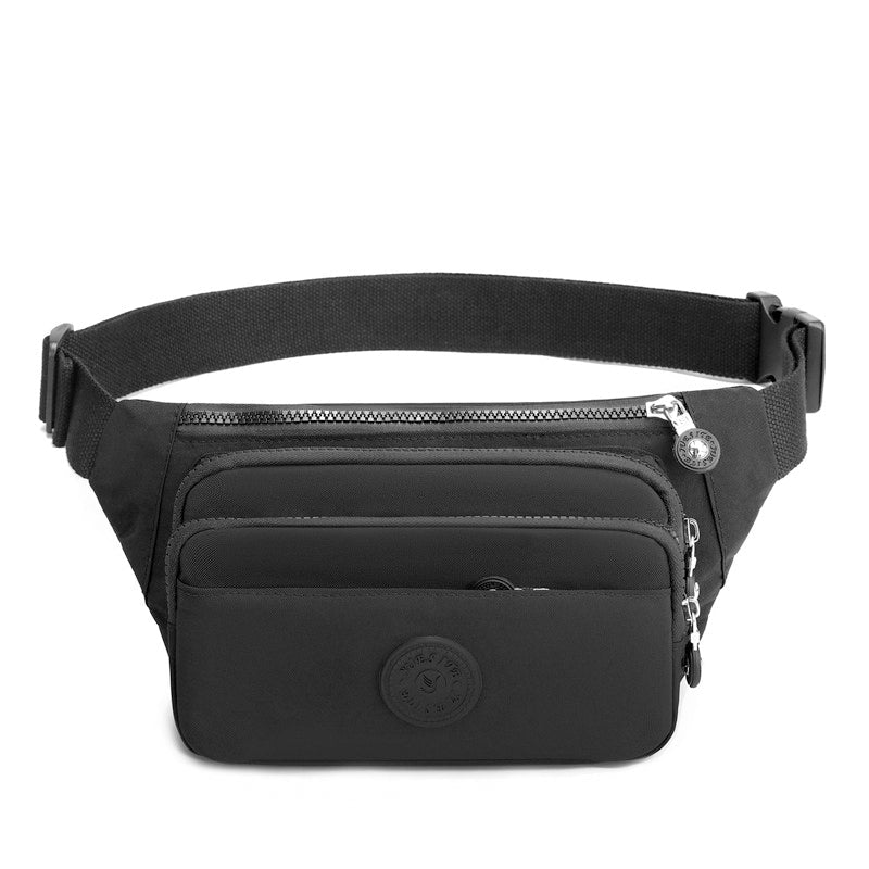 Black nylon women's crossbody bag, a must-have for organized and lightweight travel