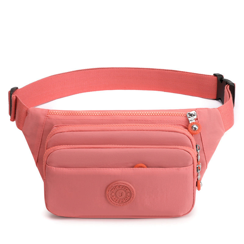 Comfortable women's travel crossbody bag, made from lightweight nylon with multiple pockets