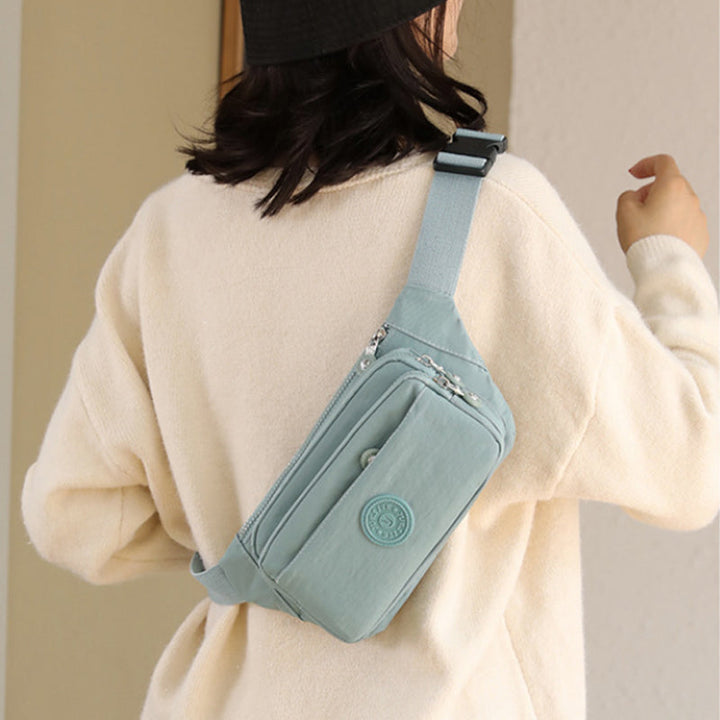 Stylish women's lightweight nylon crossbody bag, multiple compartments for daily essentials