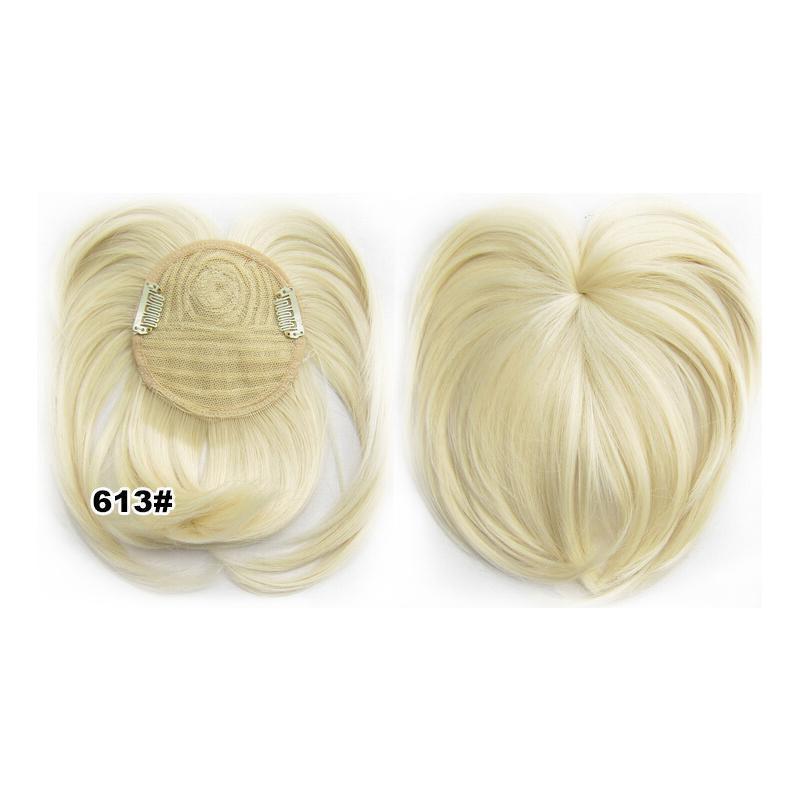 Hair topper for women, short, natural-looking synthetic fibers for an easy hair loss solution