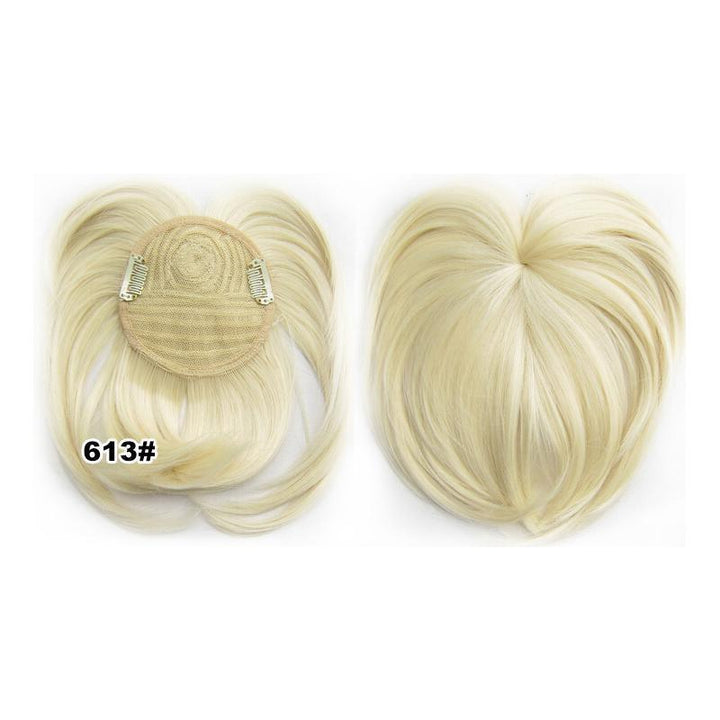 Hair topper for women, short, natural-looking synthetic fibers for an easy hair loss solution