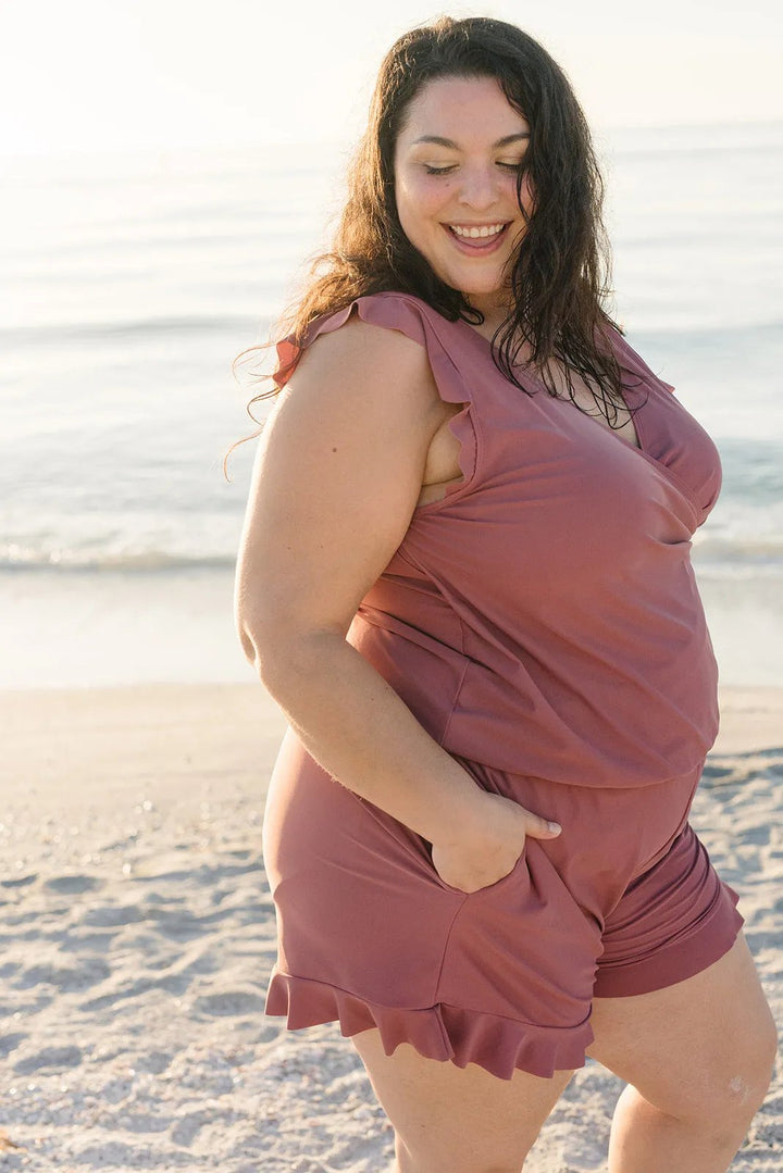 Elegant women's one-piece swimsuit with built-in bra for ultimate support, a chic summer look & flattering fit.