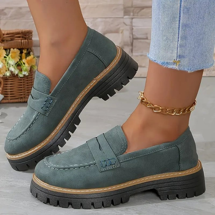 Comfortable wide toe box women's orthopaedic slip-on loafers for essential foot support.