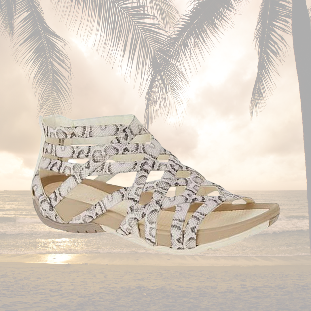 Orthopedic women's sandals with arch support, ideal for comfortable daily walking.