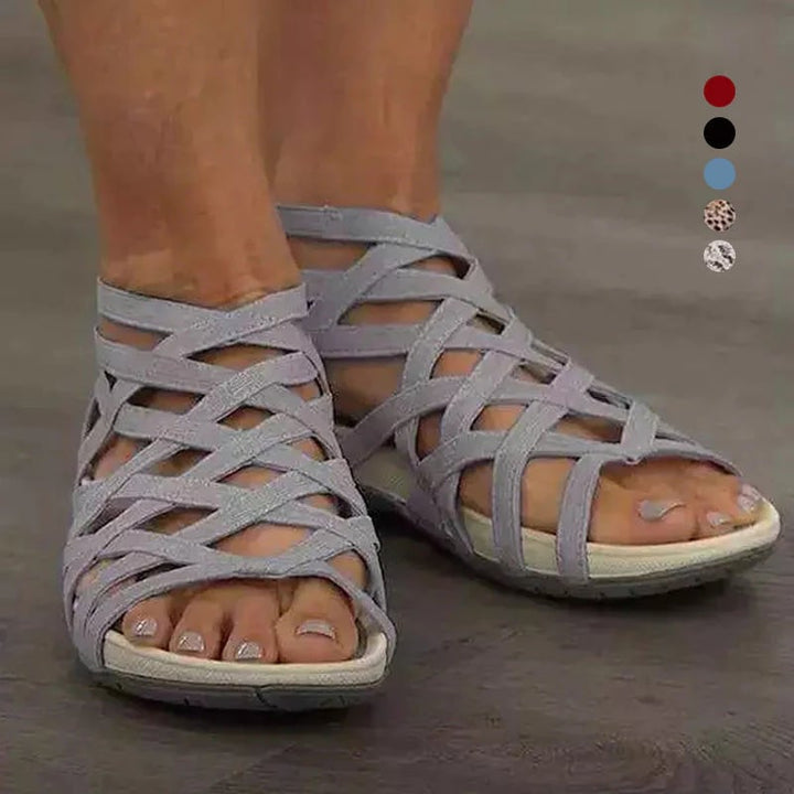 Adjustable slip-on orthopedic sandals for women, ideal for foot comfort.