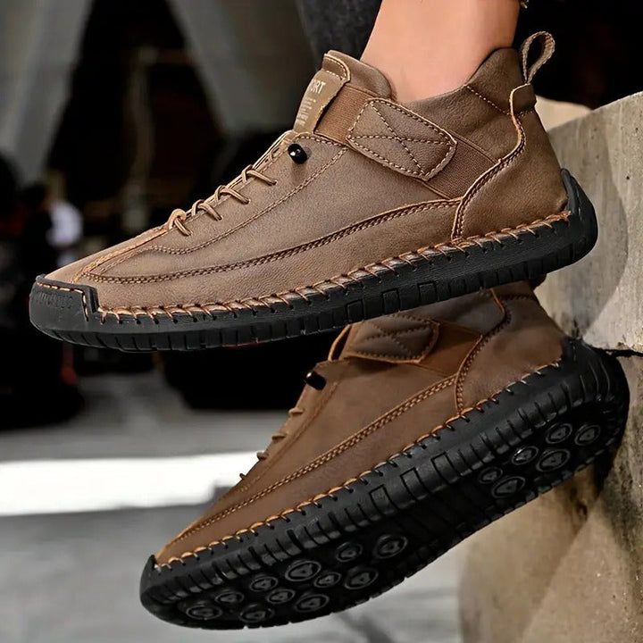 Lace-up women's ankle sneakers, offering comfortable orthopedic support for casual daily footwear.