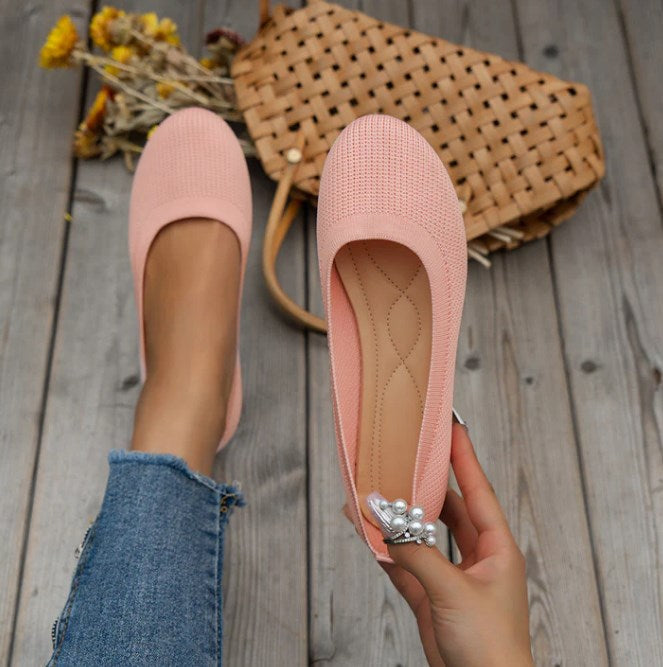 Women's orthopedic ballet flats for superior foot support, breathability & all-day comfort.