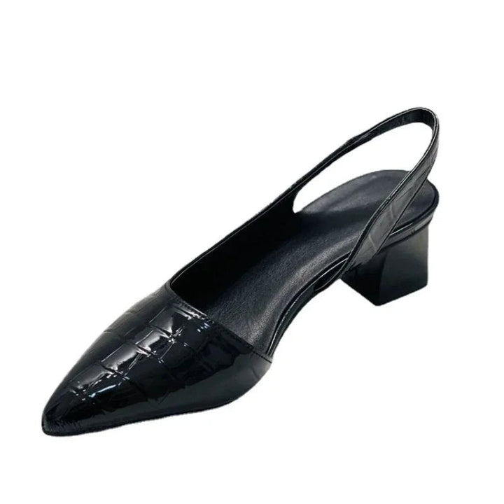 Women's orthopedic block heels providing all-day comfort. Elegant, stylish footwear perfect for work and daily fashion.