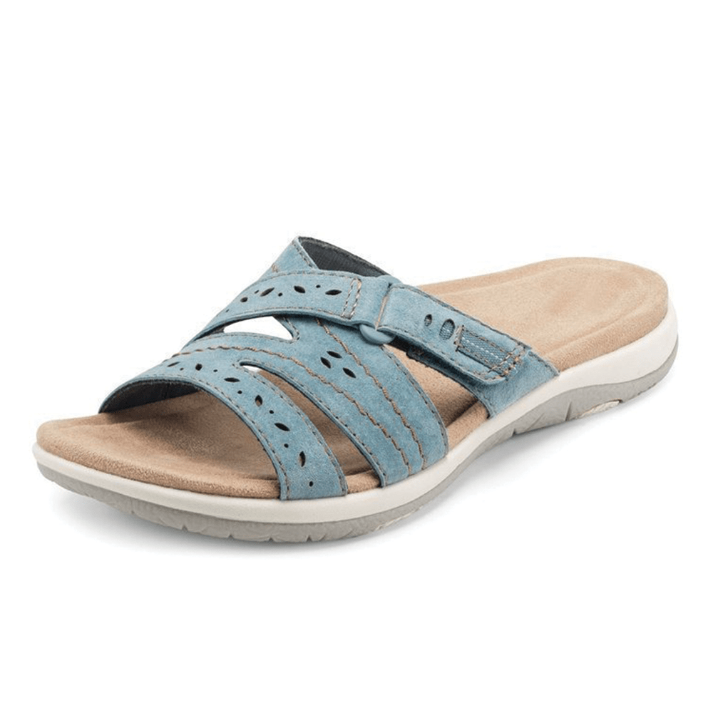 Casual women's orthopedic comfort sandals. Features wide toe box, arch support & foot pain relief for summer wear.