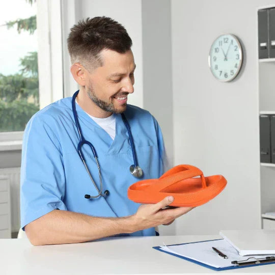 Women's comfort footwear: orthopedic flip-flops for arch support, ideal for summer & walking.