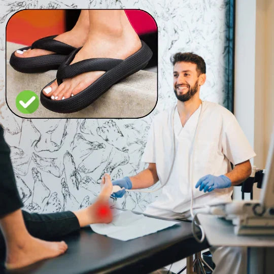 Lightweight women's comfort flip-flops, ideal for walking, with superior arch support.