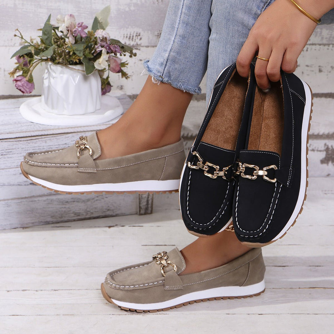 Women's supportive comfort shoes: orthopedic slip-on loafers with advanced arch support.