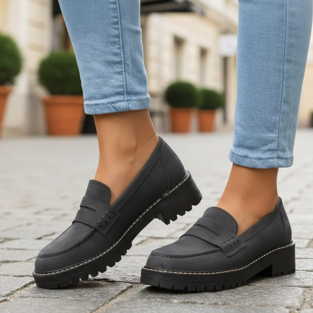 Ergonomic women's orthopedic loafers with supportive sole and cushioned insole for ultimate comfort.