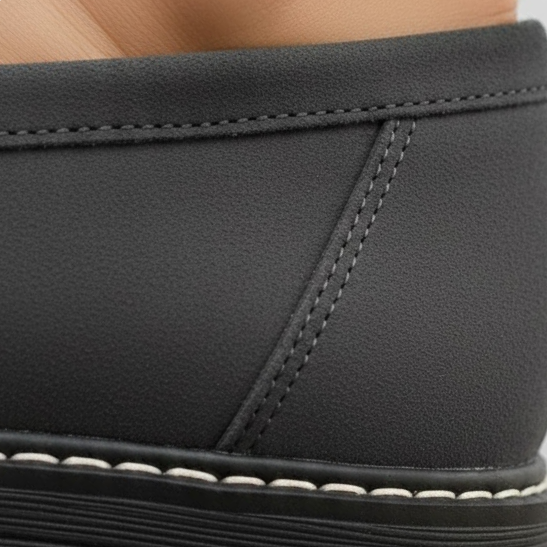 Cushioned women's orthopedic loafers providing ergonomic comfort and foot support for everyday wear.