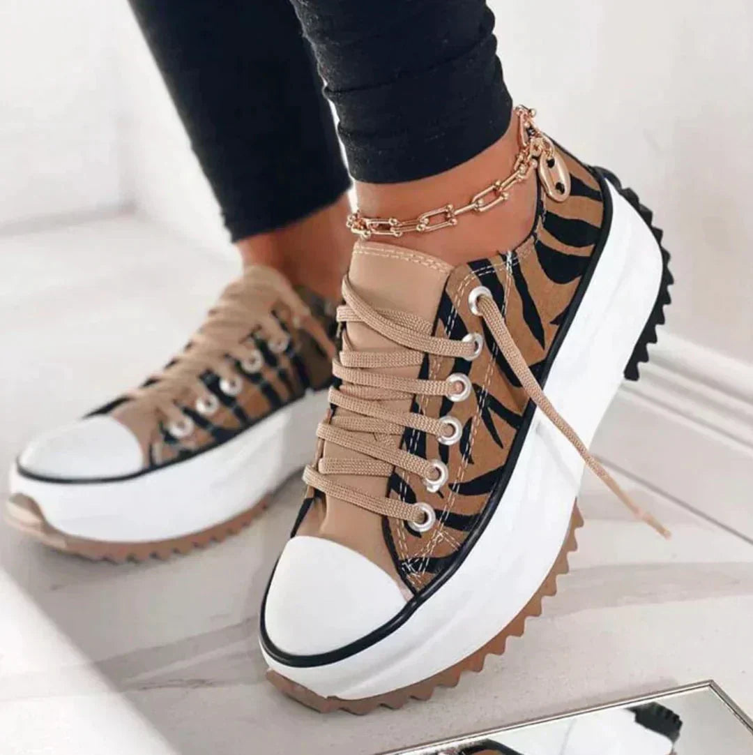 Chic women's low-cut lace-up orthopedic sneakers, blending fashion with ultimate comfort for daily wear.