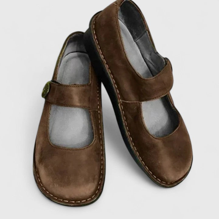 Adjustable strap Mary Jane orthopedic shoes for women, ensuring all-day comfort & therapeutic support.