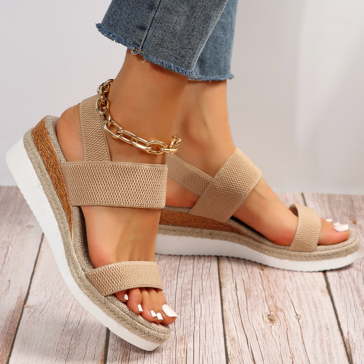Women's orthopedic platform sandals for ultimate comfort & arch support. Ideal summer walking shoes.
