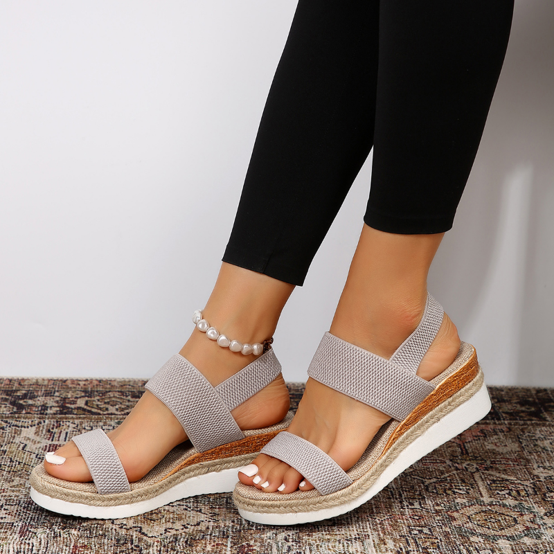 Foot comfort focused women's platform sandals. Orthopedic design, arch support, great for summer.