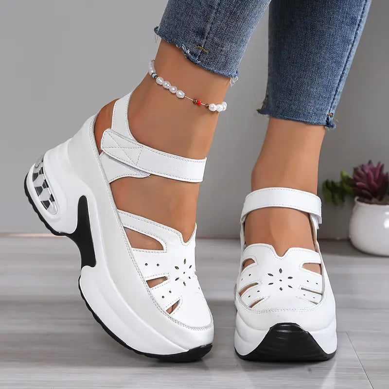Adjustable platform wedge sandals for women, offering superior orthopedic arch support and comfort.