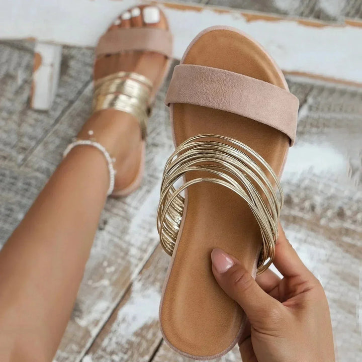 Stylish women's orthopedic sandals, blending fashion with essential arch support for daily comfort.