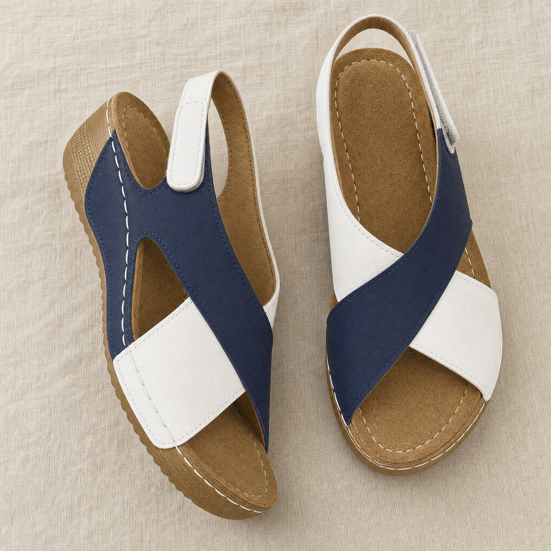 Stylish women's summer sandals, open-toe orthopedic comfort with arch support for daily wear.