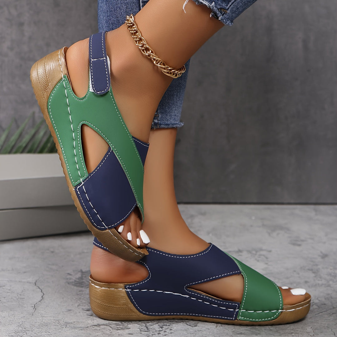 Lightweight women's summer orthopedic sandals, adjustable for comfort & foot pain relief, great for walking.