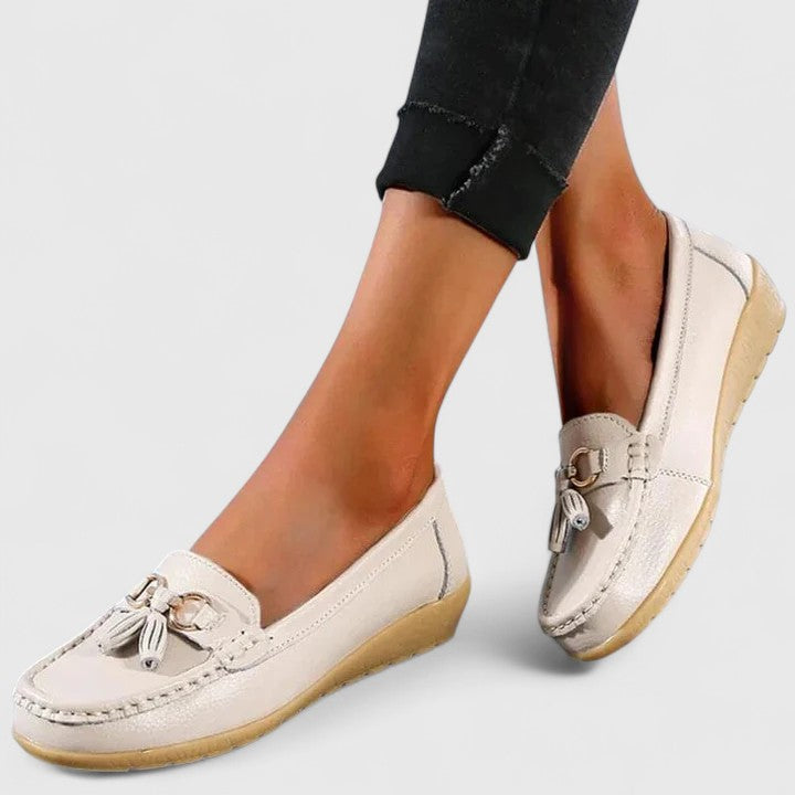 Comfortable women's formal loafers, easy slip-on design with orthopedic support.
